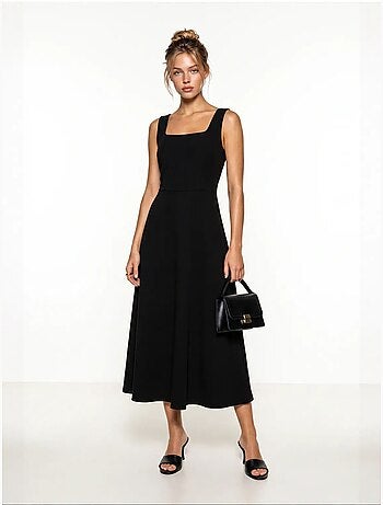 Robe midi trapèze en popeline de coton istanbul