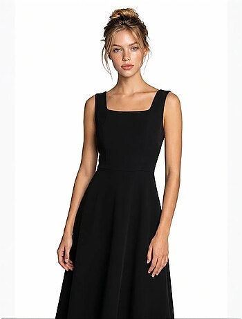 Robe midi trapèze en popeline de coton istanbul