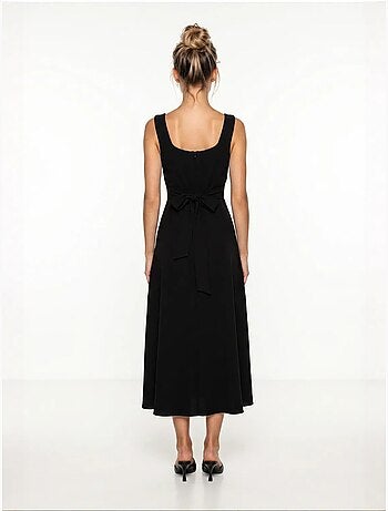Robe midi trapèze en popeline de coton istanbul