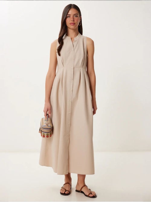 Robe midi trapèze sans manches à col mandarin istanbul - Kiabi Robe midi trapèze sans manches à col mandarin istanbul - Kiabi