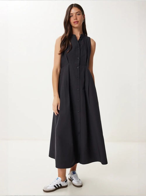 Robe midi trapèze sans manches à col mandarin istanbul - Kiabi Robe midi trapèze sans manches à col mandarin istanbul - Kiabi
