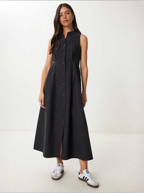 Robe midi trapèze sans manches à col mandarin istanbul - Kiabi Robe midi trapèze sans manches à col mandarin istanbul - Kiabi