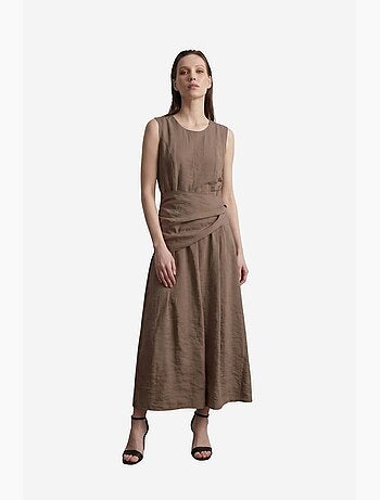 Robe midi trapèze sans manches my fashion