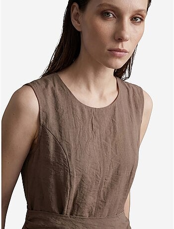 Robe midi trapèze sans manches my fashion