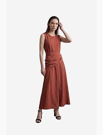 Robe midi trapèze sans manches my fashion