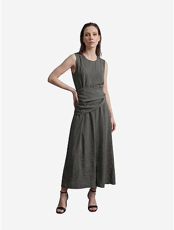 Robe midi trapèze sans manches my fashion