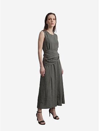 Robe midi trapèze sans manches my fashion