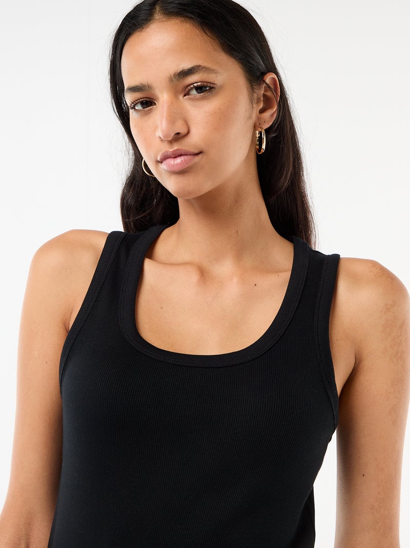 Robe midi type débardeur Noir - Kiabi