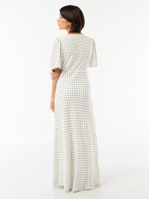 Robe midi unie à manches courtes - Kiabi