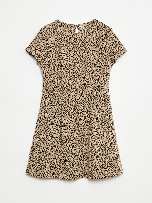 Robe Milano à la coupe évasée à manches courtes - Kiabi