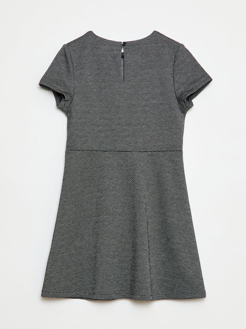Robe Milano à la coupe évasée à manches courtes Noir - Kiabi