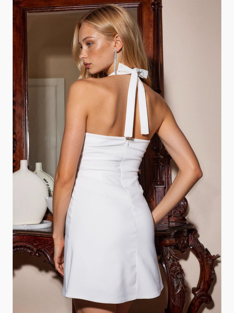 Robe mini dos nu hiccup Blanc cassé - Kiabi