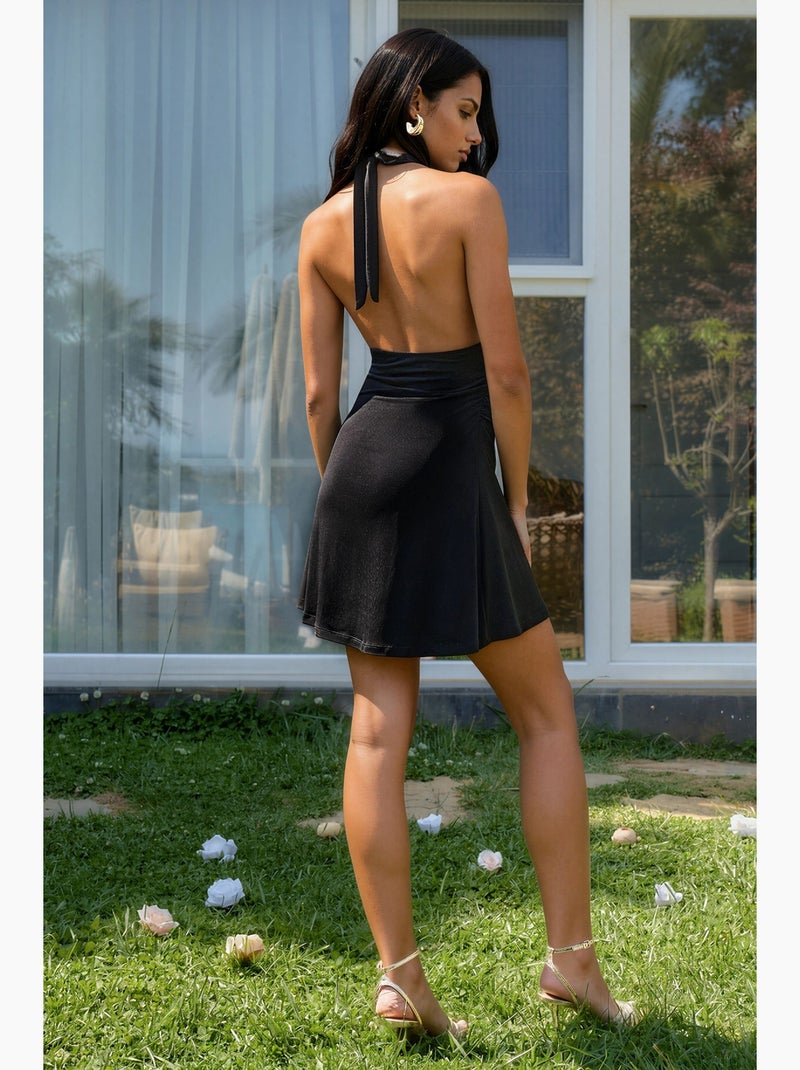 Robe mini dos nu hiccup Noir - Kiabi