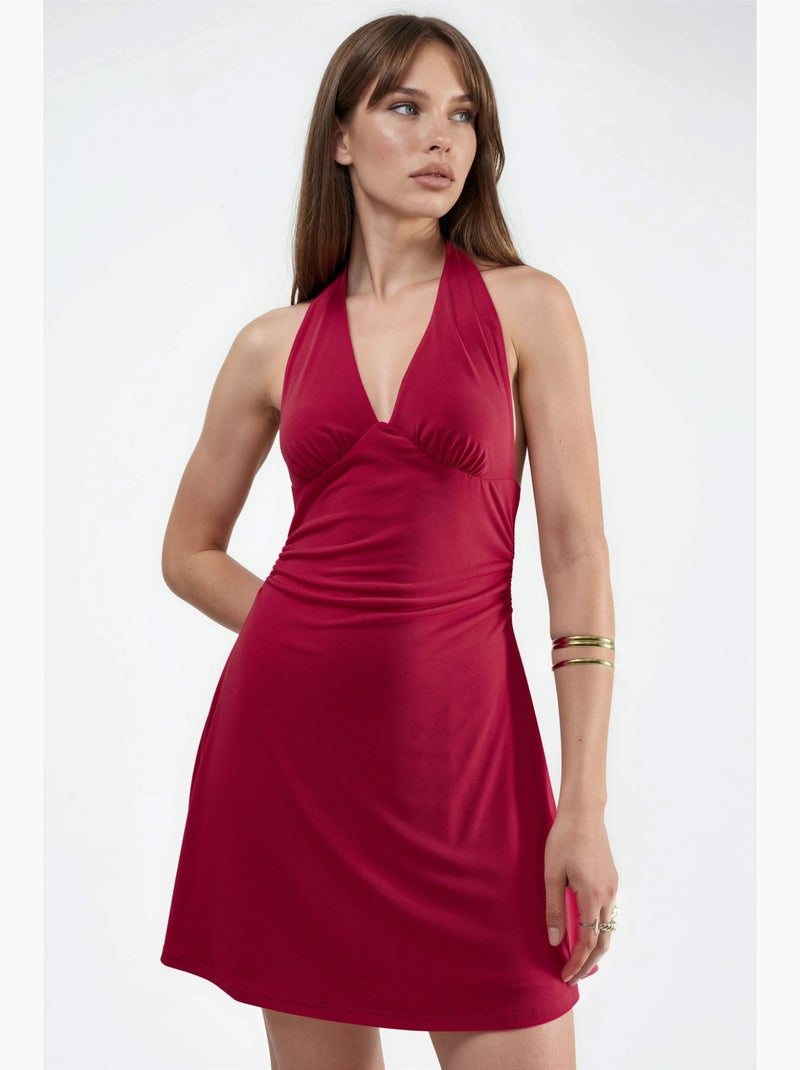 Robe mini dos nu hiccup Rouge - Kiabi