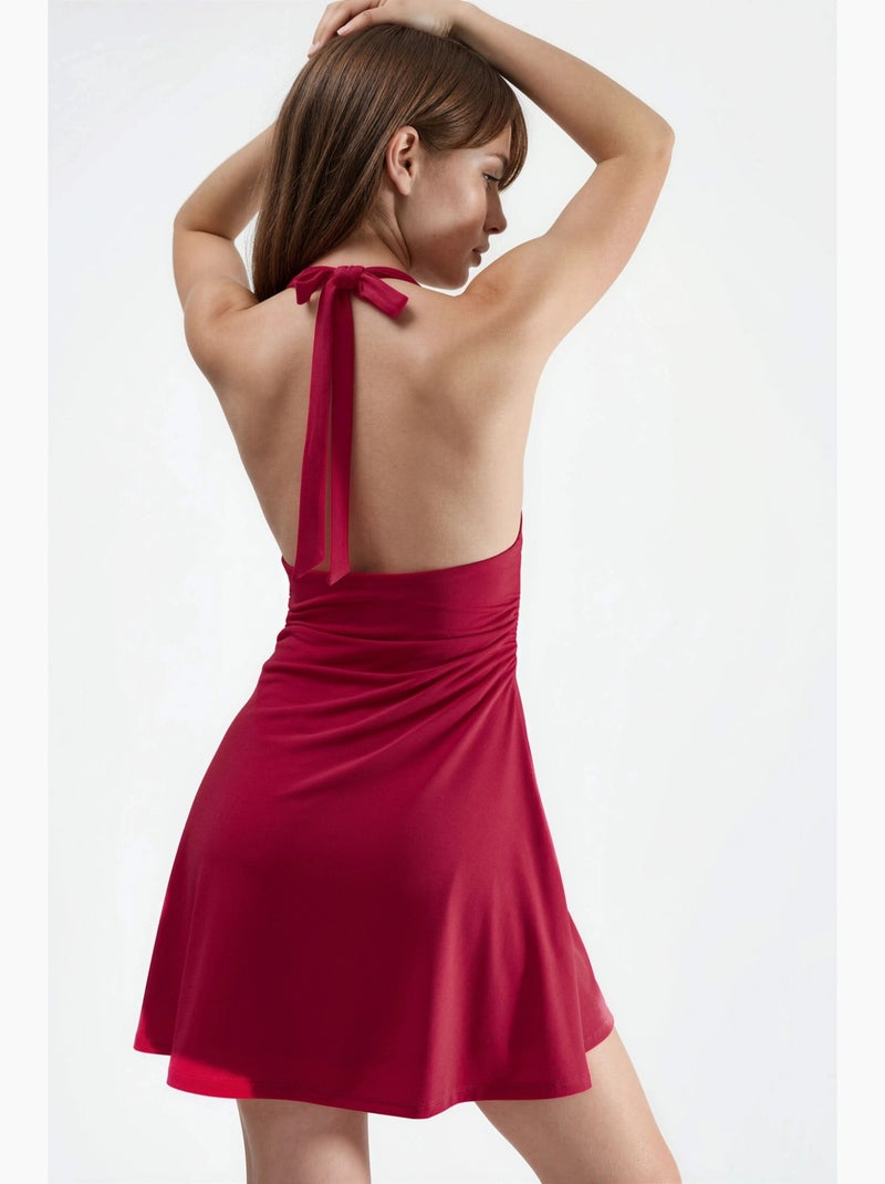 Robe mini dos nu hiccup Rouge - Kiabi