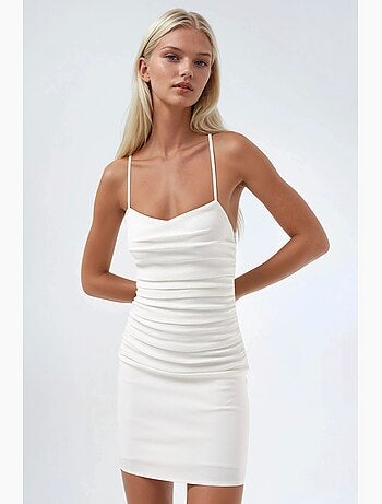 Robe mini moulante à col cœur hiccup