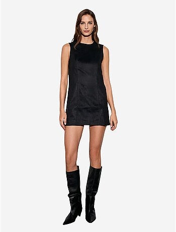 Robe mini sans manches en similicuir dilvin