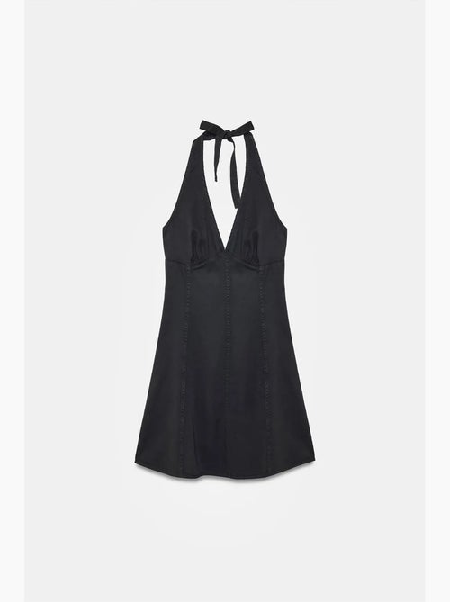 Robe mini trapèze à col halter dilvin - Kiabi Robe mini trapèze à col halter dilvin - Kiabi
