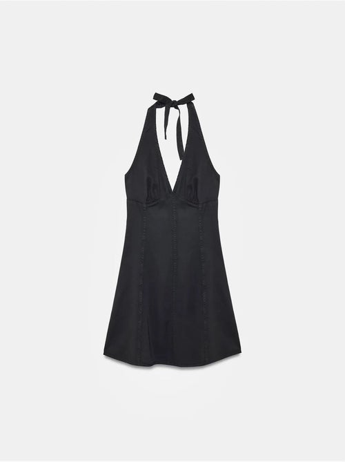 Robe Mini Trapèze À Col Halter - Kiabi Robe Mini Trapèze À Col Halter - Kiabi