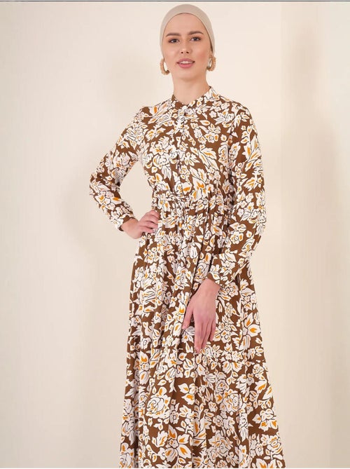 Robe modeste à col mandarin bdart - Kiabi