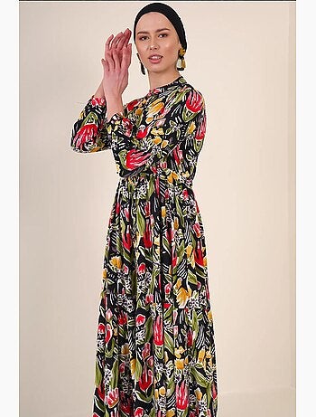 Robe modeste à col mandarin bdart