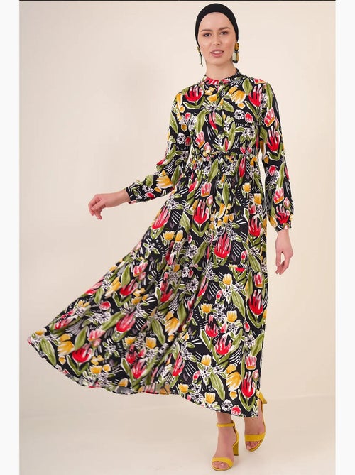 Robe modeste à col mandarin bdart - Kiabi
