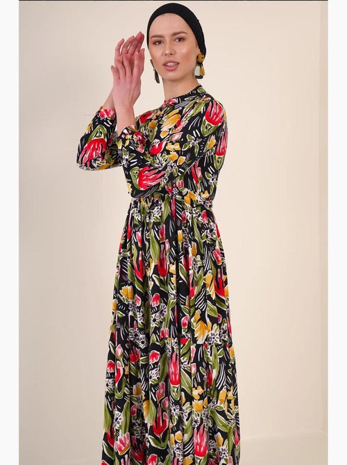 Robe modeste à col mandarin bdart - Kiabi