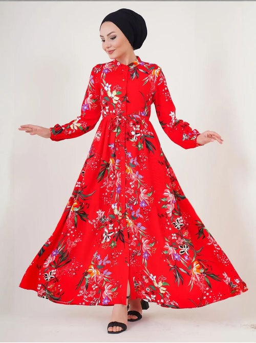 Robe modeste à col mandarin bdart - Kiabi