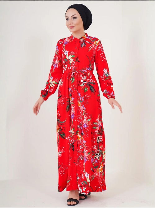 Robe modeste à col mandarin bdart - Kiabi