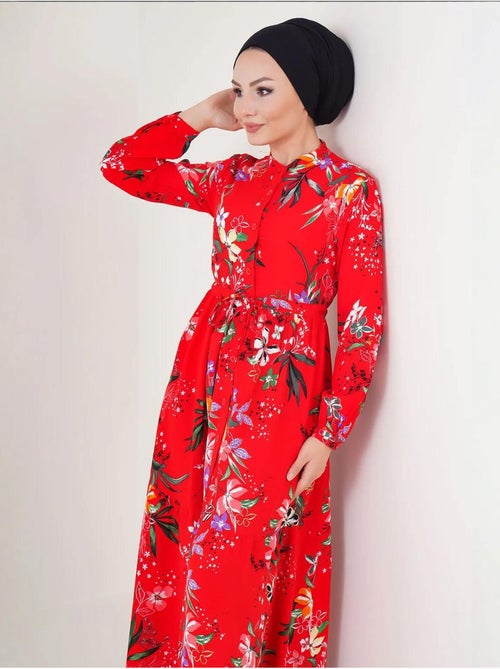 Robe modeste à col mandarin bdart - Kiabi