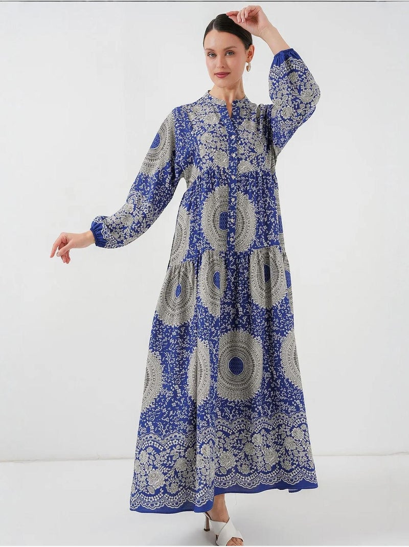 Robe modeste à motifs authentiques bdart Bleu cobalt - Kiabi