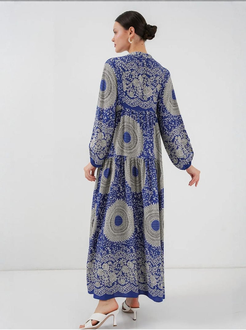 Robe modeste à motifs authentiques bdart Bleu cobalt - Kiabi