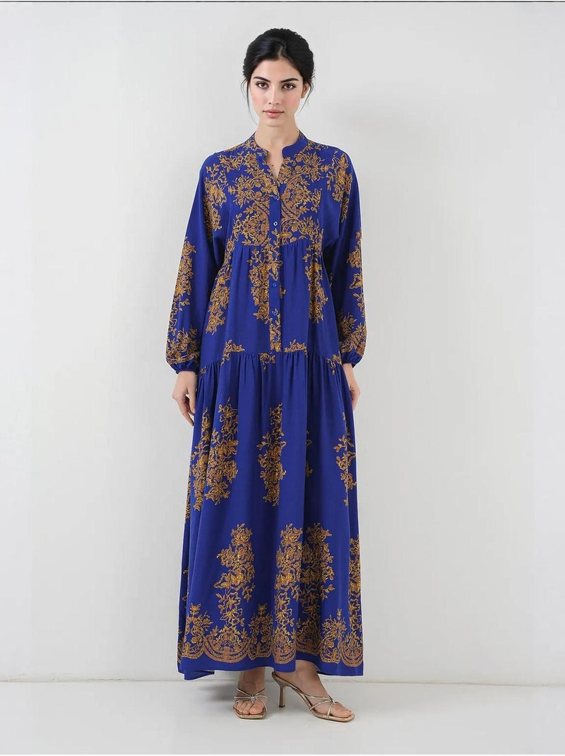 Robe modeste à motifs authentiques bdart Bleu saphir - Kiabi