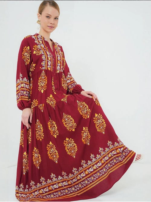 Robe modeste à motifs authentiques bdart - Kiabi Robe modeste à motifs authentiques bdart - Kiabi
