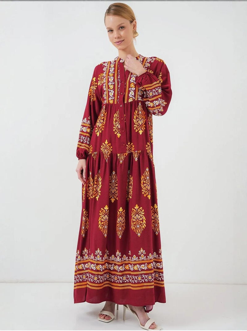 Robe modeste à motifs authentiques bdart Bordeaux - Kiabi