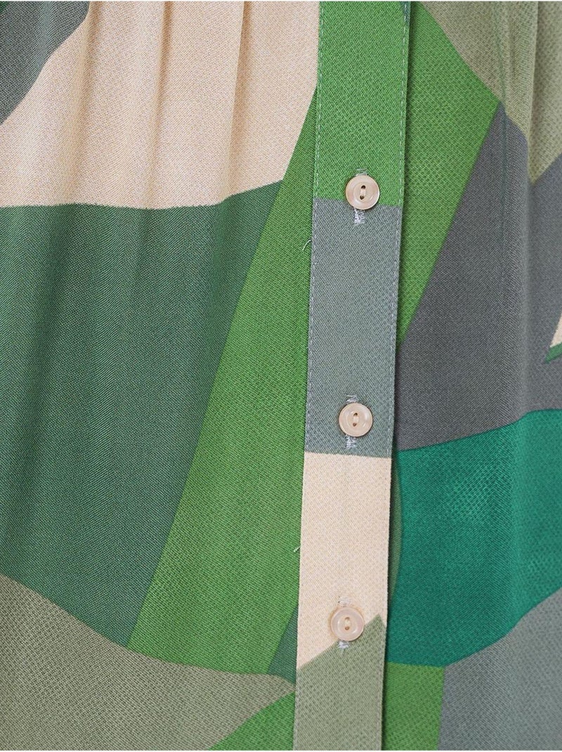 Robe modeste à motifs authentiques bdart Kaki - Kiabi