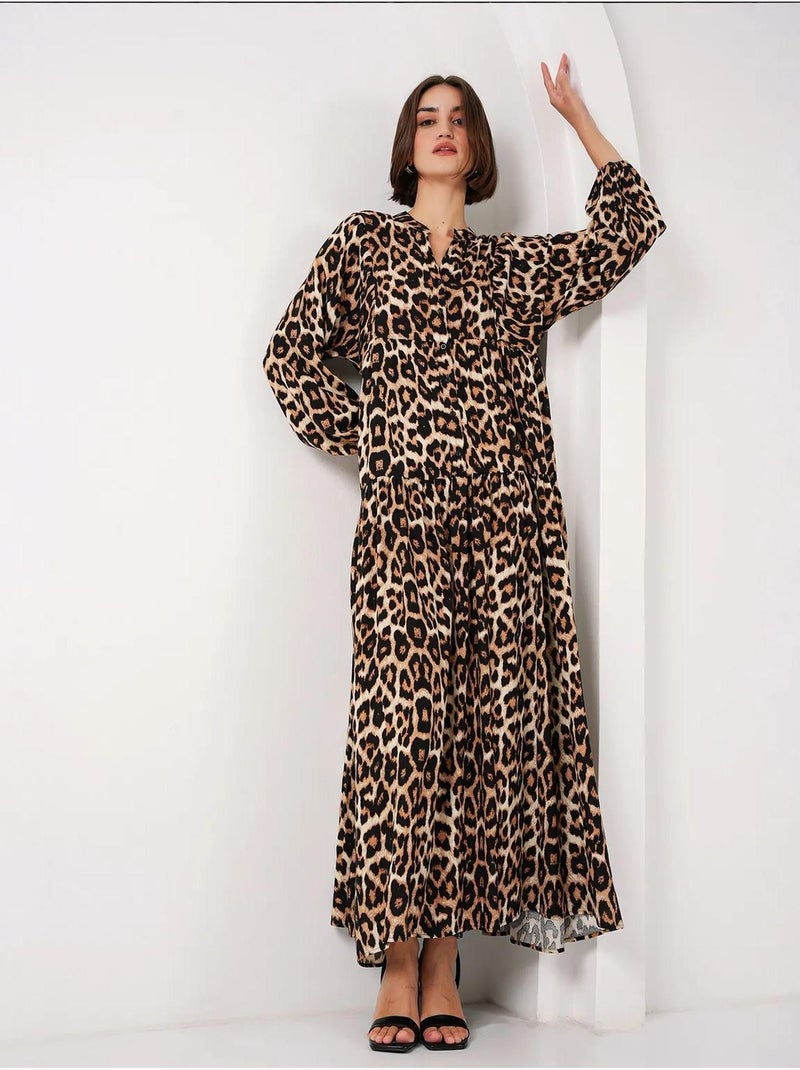 Robe modeste à motifs authentiques bdart Marron foncé - Kiabi