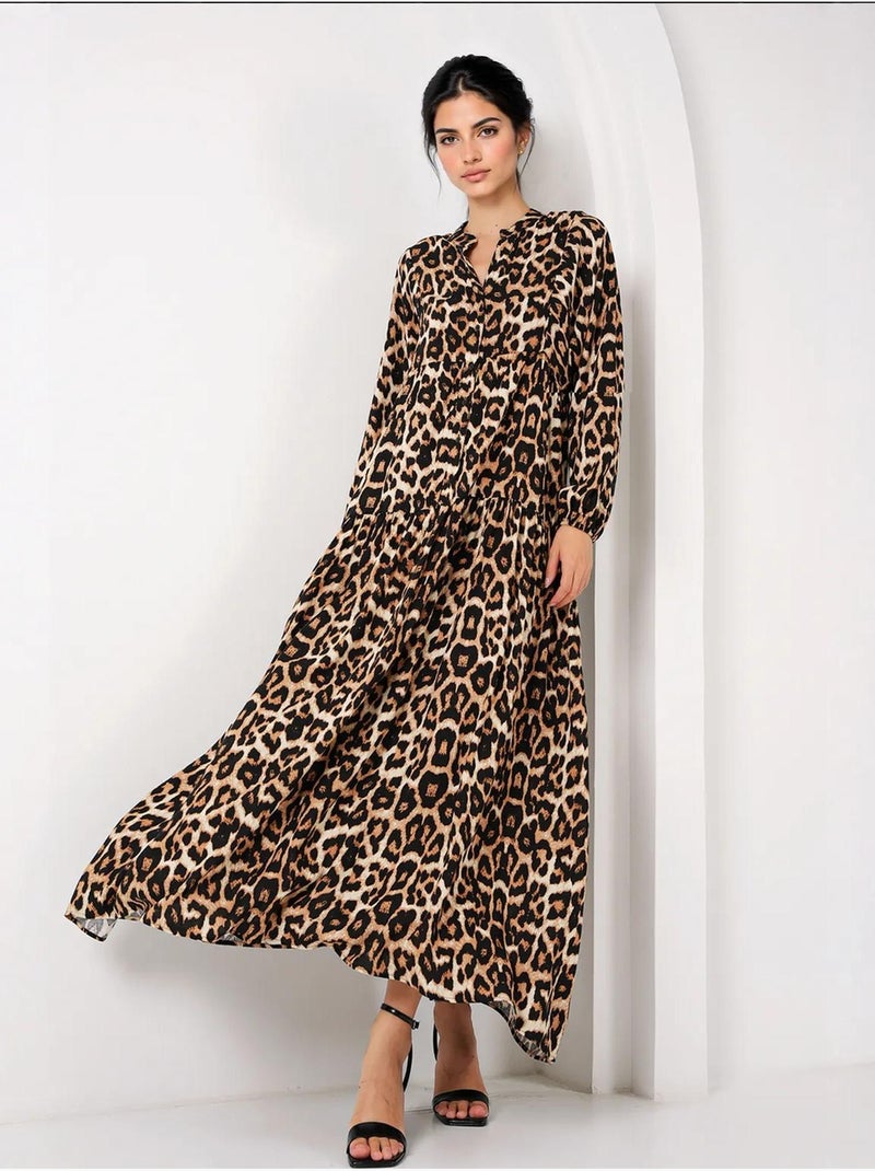 Robe modeste à motifs authentiques bdart Marron foncé - Kiabi