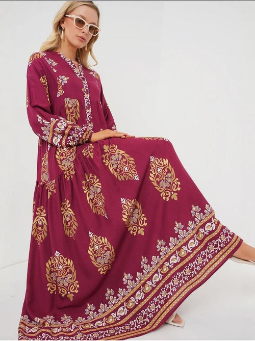 Robe modeste à motifs authentiques bdart - Kiabi Robe modeste à motifs authentiques bdart - Kiabi