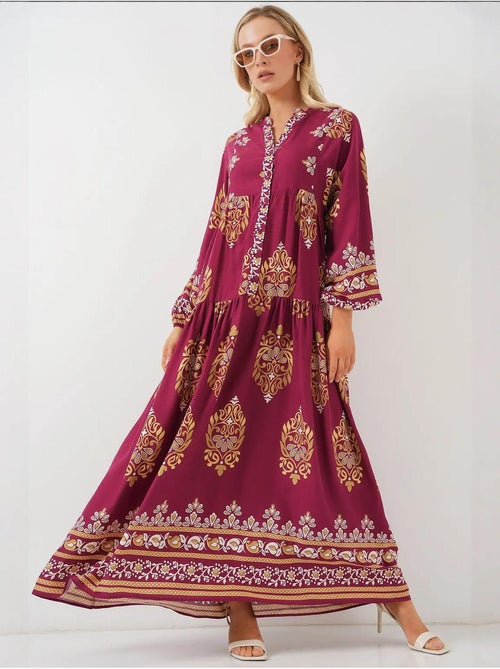 Robe modeste à motifs authentiques bdart - Kiabi Robe modeste à motifs authentiques bdart - Kiabi