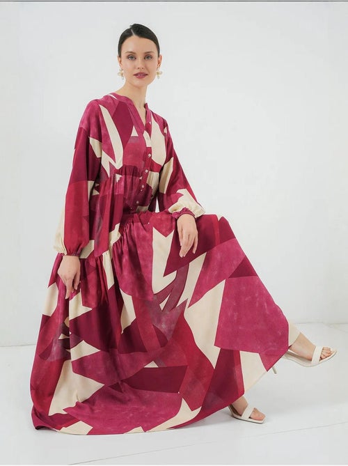 Robe modeste à motifs authentiques bdart - Kiabi Robe modeste à motifs authentiques bdart - Kiabi