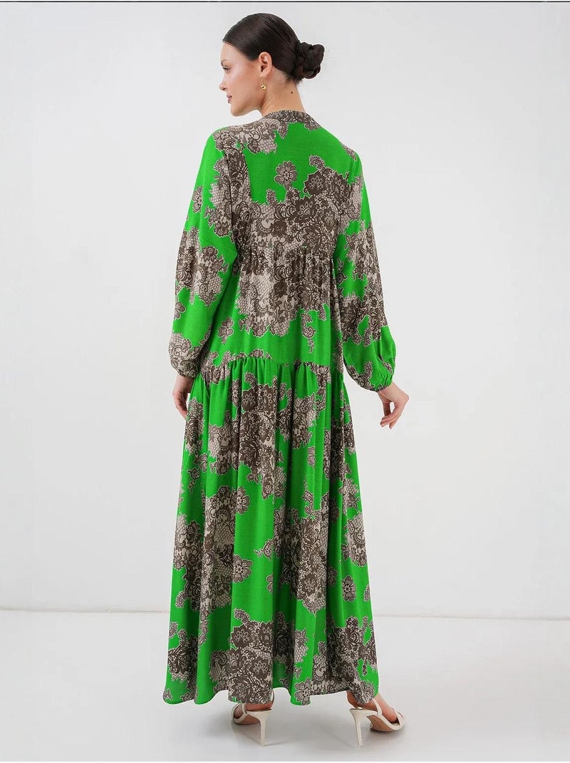 Robe modeste à motifs authentiques bdart Vert anis - Kiabi