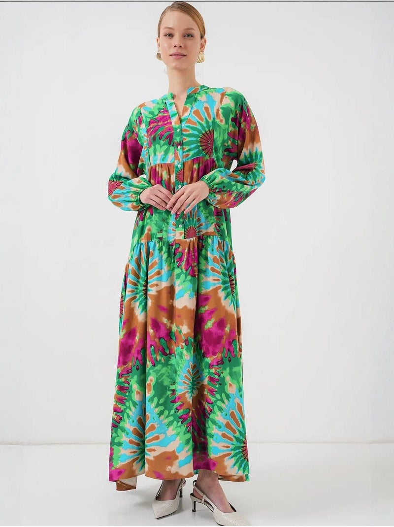 Robe modeste à motifs authentiques bdart Vert - Kiabi