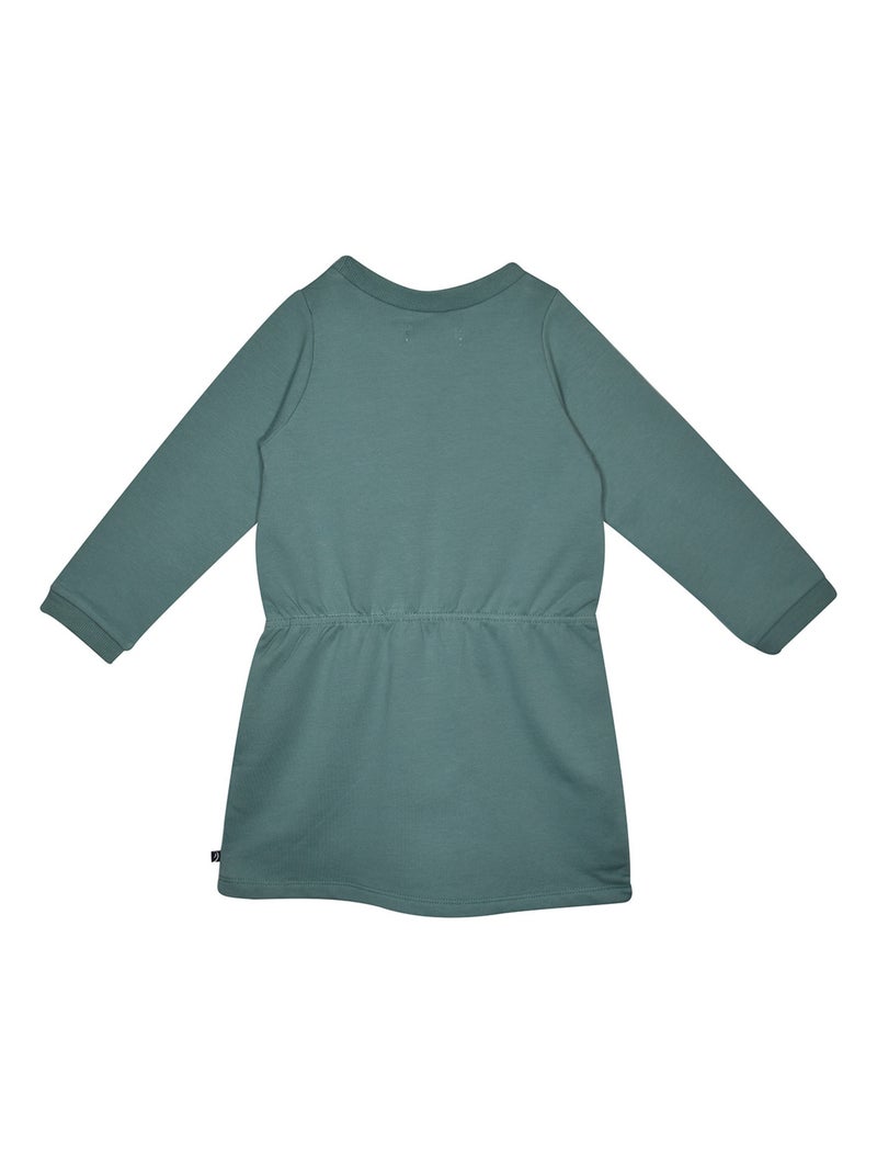 ROBE MOLLETON FLORANGE Vert - Kiabi