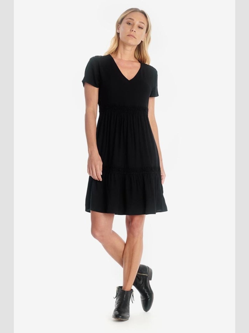 Robe MONA evasée, patineuse 'Le Temps Des Cerises' Noir - Kiabi