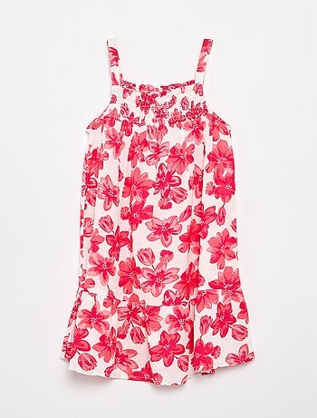 Robe motif all-over avec fines bretelles