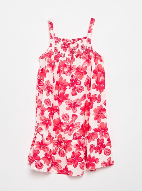 Robe motif all-over avec fines bretelles - Kiabi Robe motif all-over avec fines bretelles - Kiabi