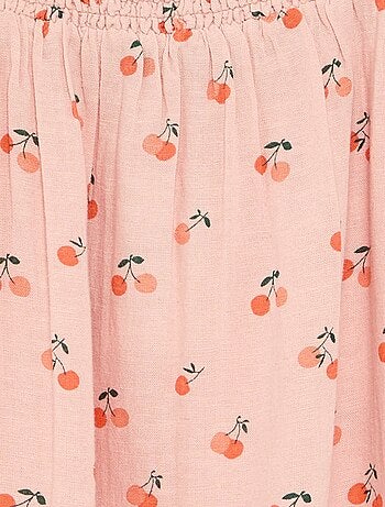 Robe motif all-over avec fines bretelles