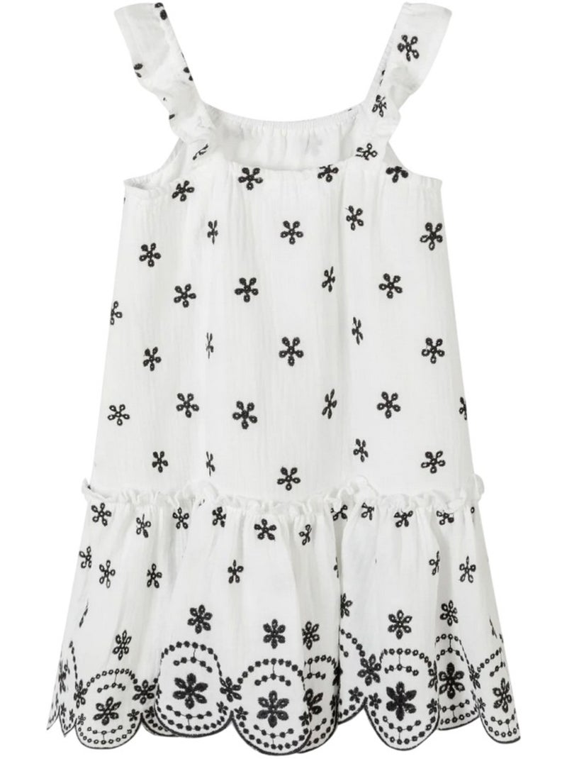 Robe motif/style brodé - minoti Blanc Noir - Kiabi