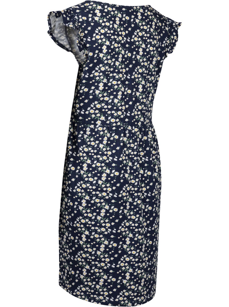 Robe motif/style marguerite gertha - trespass Bleu marine - Kiabi